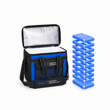 Medical insulated bag Delta T BlueLine Bag 16L with TempShell system