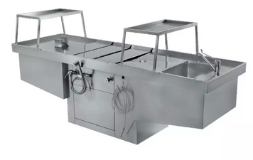 Central-column autopsy table with sink Evermed CAE 6