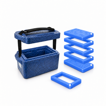 Medical insulated container Delta T TransPorter BlueLine 5L with TempShell system