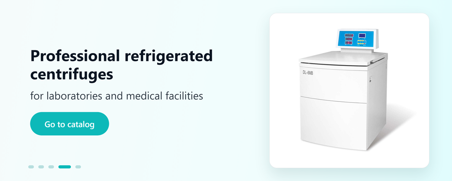 Refrigerated laboratory centrifuge for laboratories and medical facilities