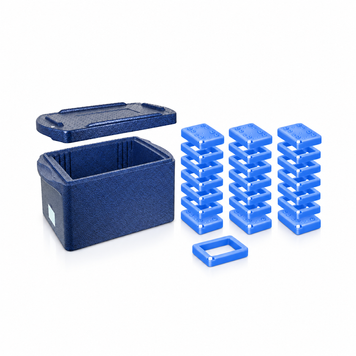 Medical insulated container Delta T TransPorter BlueLine 30L with TempShell system