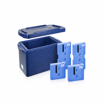 Medical insulated container Delta T TransPorter BlueLine 50L with thermal packs
