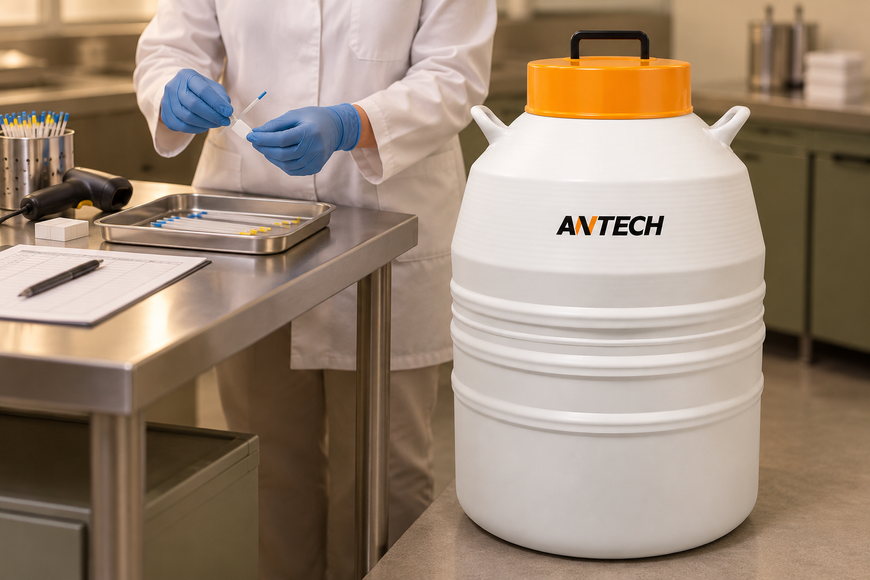 Antech CryoMajor &mdash; підготовка й облік кріосоломин, ілюстрація застосування